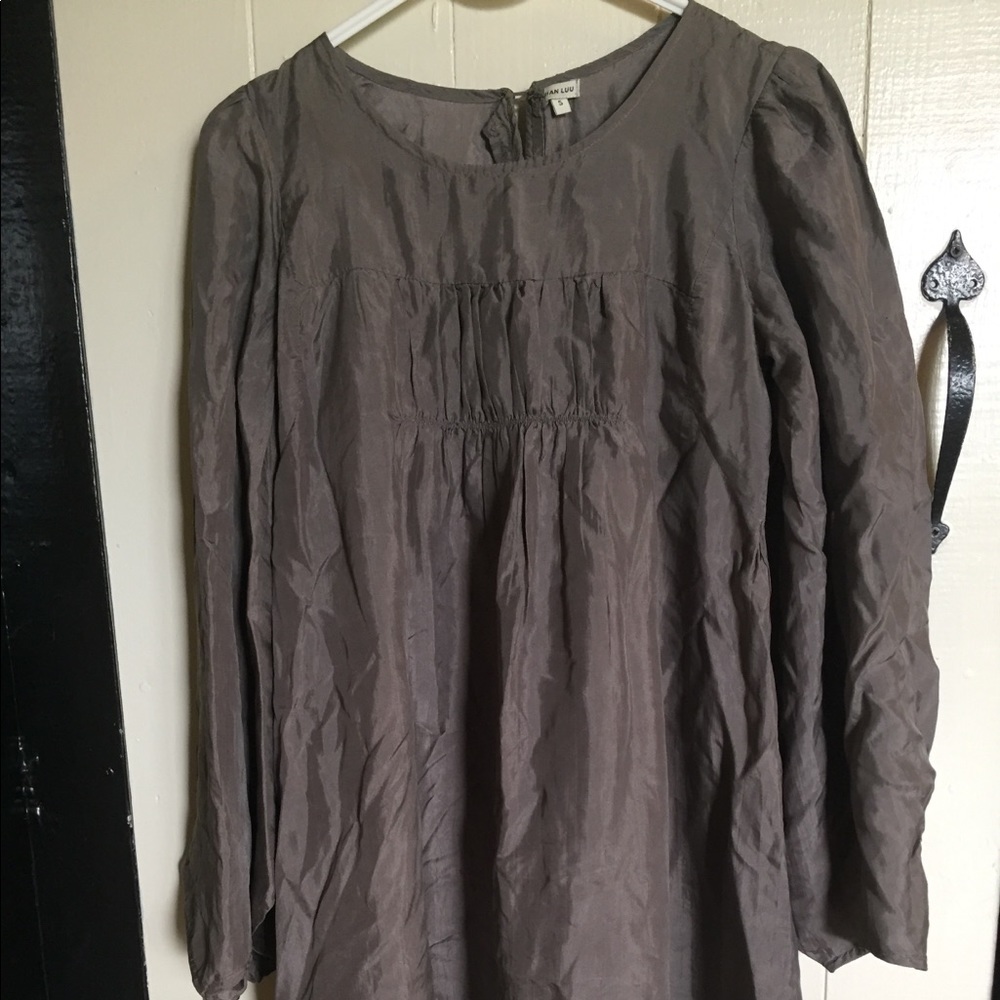 Chan Luu Grey Silk Dress